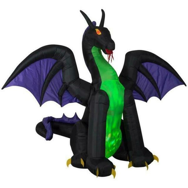 Airblown Inflatables Airblown Inflatables G08 220279X Animated Fire & Ice Dragon Inflatable with Wings G08 220279X